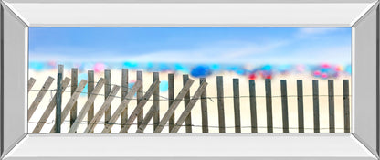 Beachscape Il By James Mcloughlin - Mirror Framed Print Wall Art - Blue