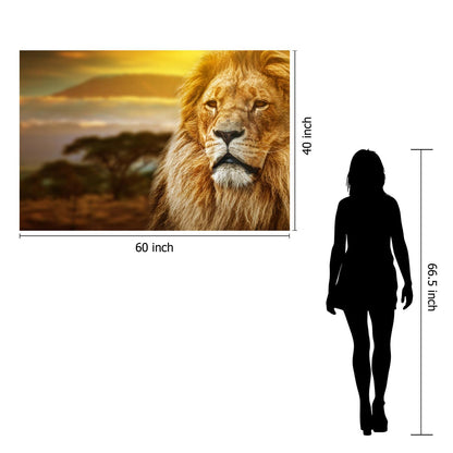 Tempered Glass With Foil - Lion Safari - Light Brown