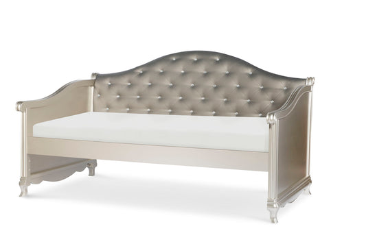 Vogue - Daybed Side With Slat Roll - Twin - Pearl Silver