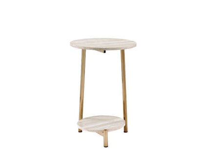 Snare - Accent Table - Natural & Champagne Finish