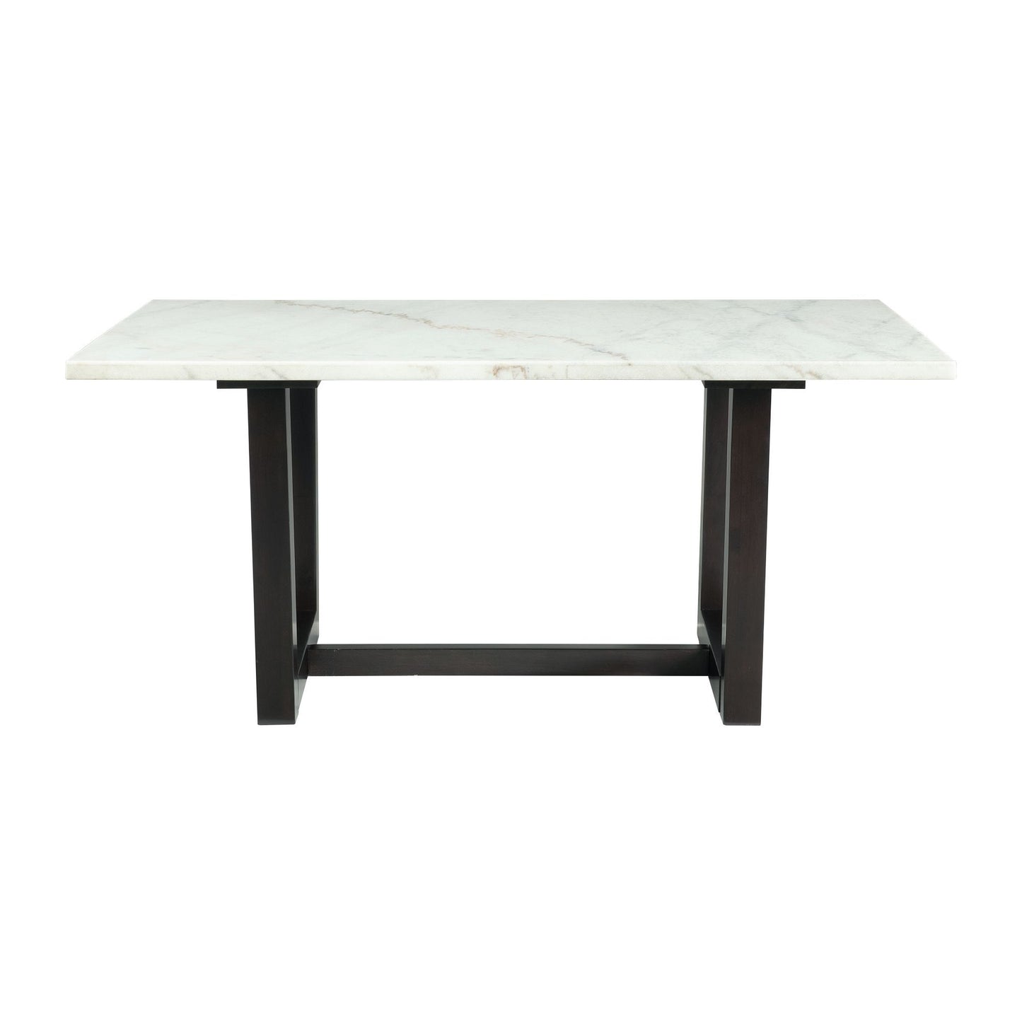 Felicia - Dining Table With White Marble Top - Dark