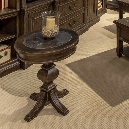 Paradise Valley - Round Chairside Table - Dark Brown