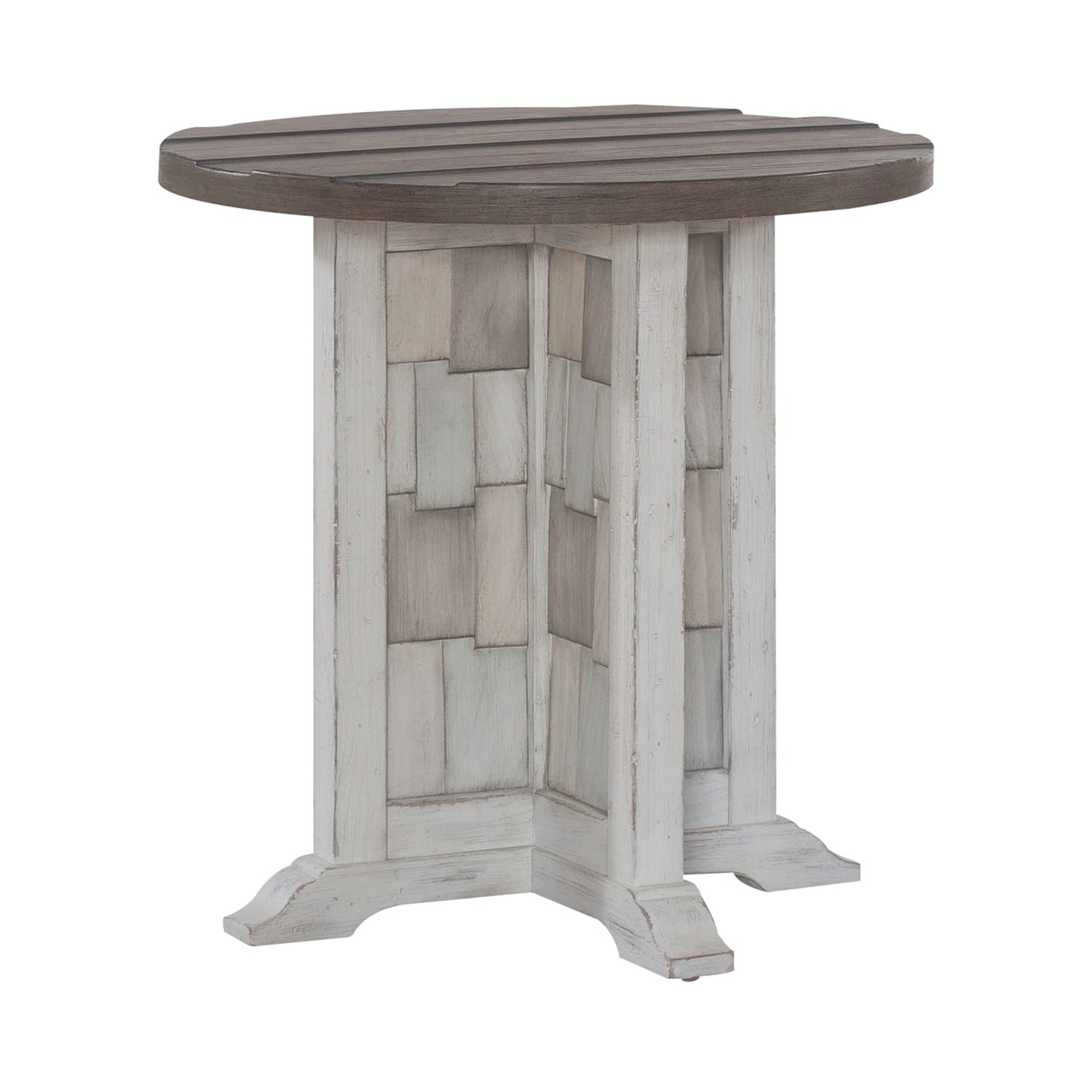 River Place - Round Chairside Table - White